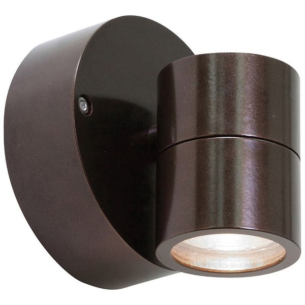 Access Lighting KO, 1 Light Outdoor Wall Mount Spotlight, Bronze Finish, Clear Glass 20350MG-BRZ/CLR